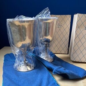 Salem Silverplate Goblet Set made in Portugal NOS
